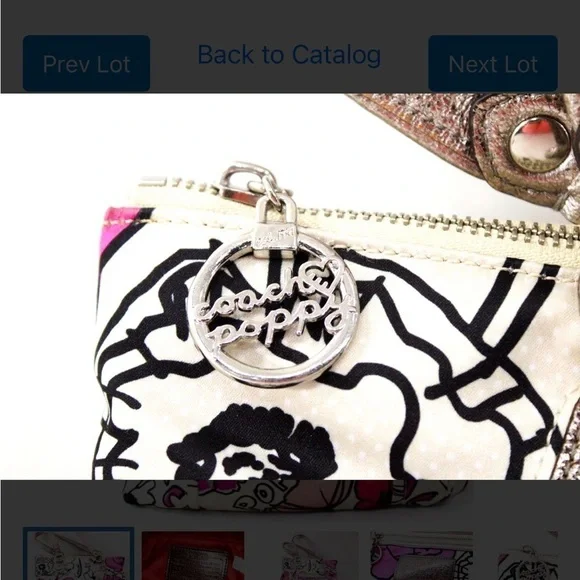 Coach Poppy Floral Tote - Pink, White, and Silver - Picture 5 of 11